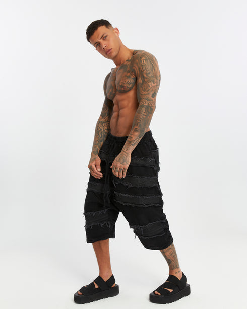 Men’s Coated Trimmed Capri Shorts