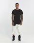 Asymmetric Overlock Seam Longline Men’s T-Shirt