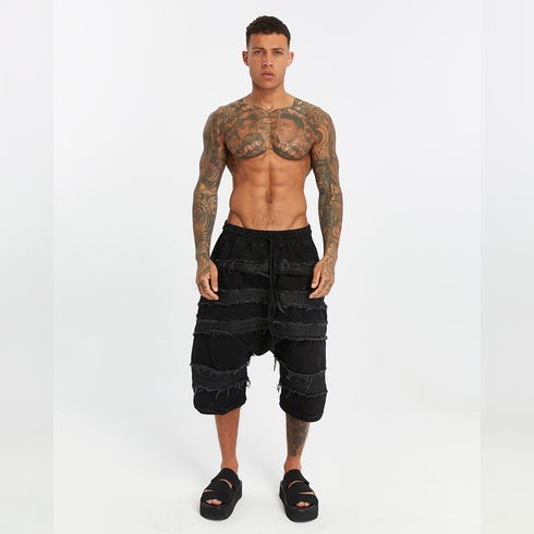 Men’s Coated Trimmed Capri Shorts