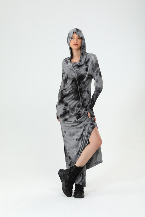 Hooded Asymmetric Dress