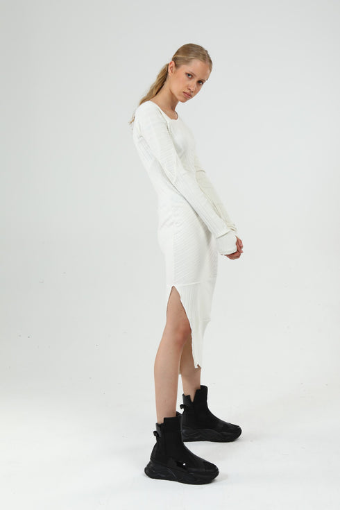 Asymmetric Side-Slit Dress