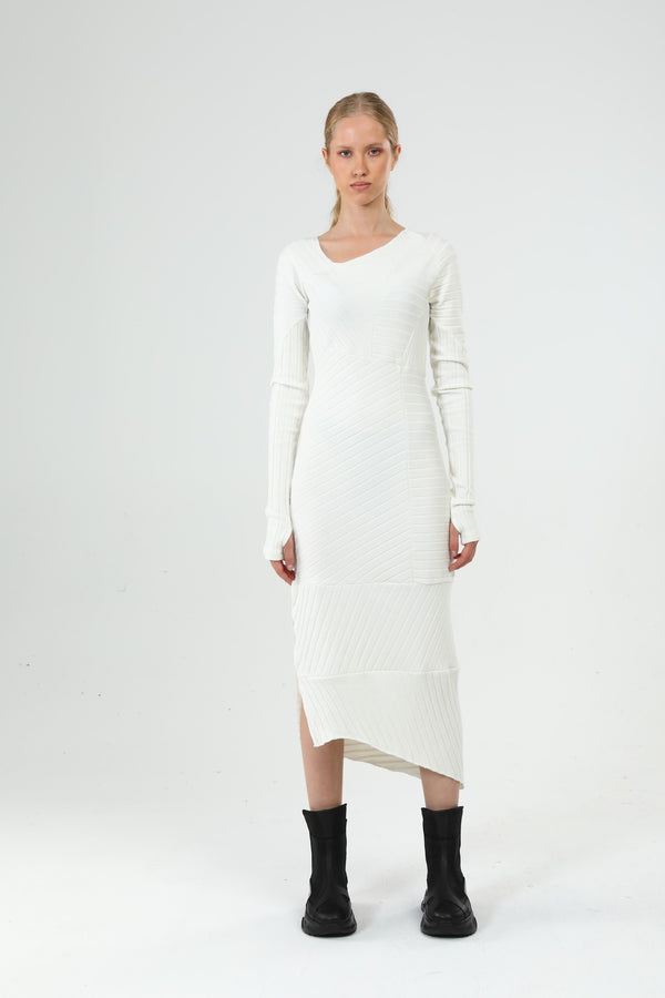 Asymmetric Side-Slit Dress