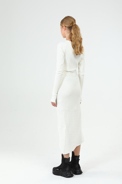 Asymmetric Side-Slit Dress