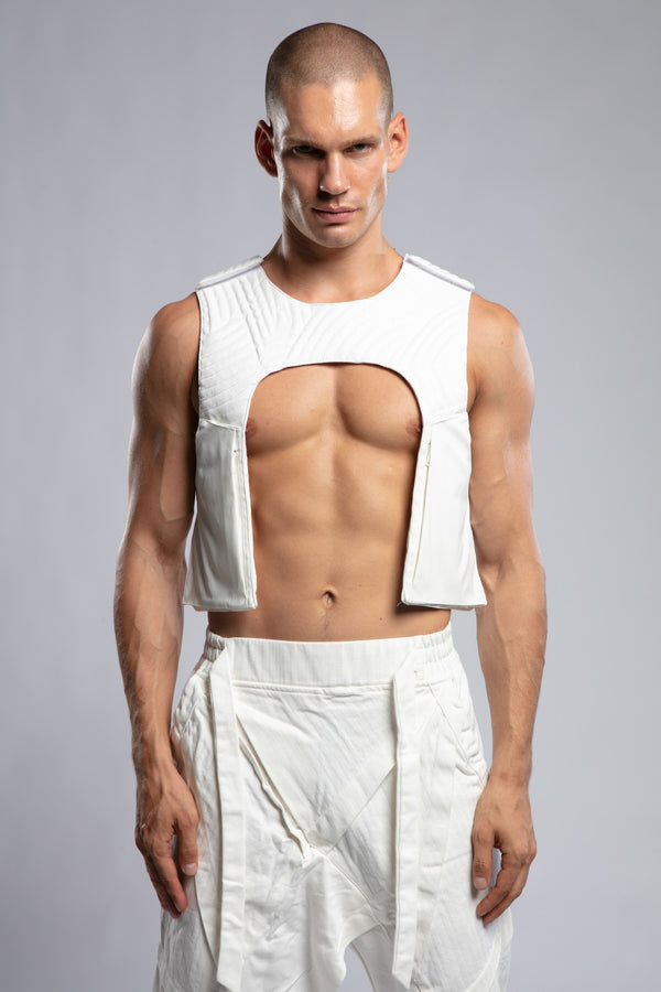Embroidered Short Vest