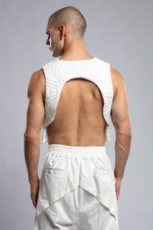 Embroidered Short Vest