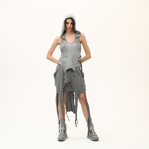 Hooded Plunging T-Shirt