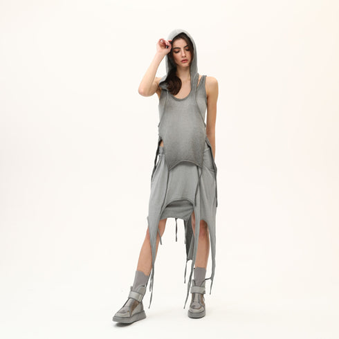 Hooded Plunging T-Shirt