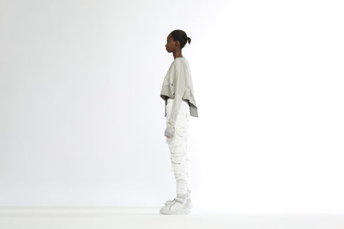 Asymmetrical Sweatshirt with Dirty Stitching