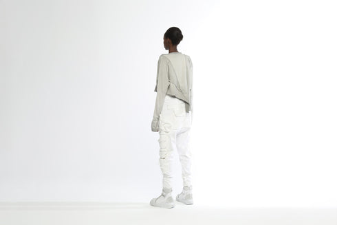 Asymmetrical Sweatshirt with Dirty Stitching