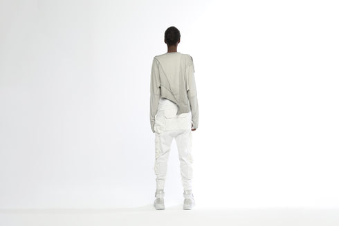 Asymmetrical Sweatshirt with Dirty Stitching