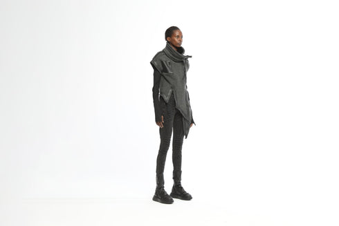 Long Front Women's Knitwear Vest