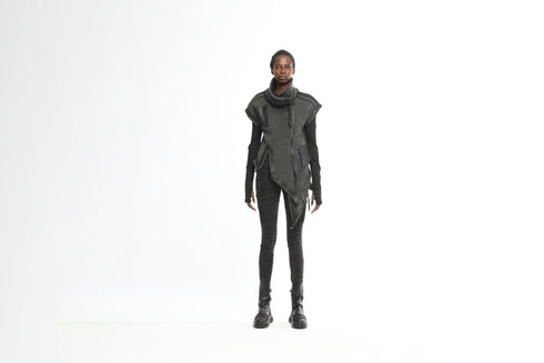 Long Front Women's Knitwear Vest