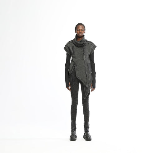 Long Front Women's Knitwear Vest