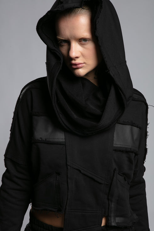 Dirty Stitched Contrast Panel Sweatshirt