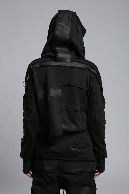 Dirty Stitched Contrast Panel Sweatshirt