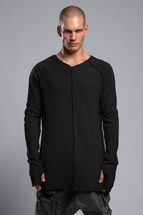 Sweatshirt With Slits On Both