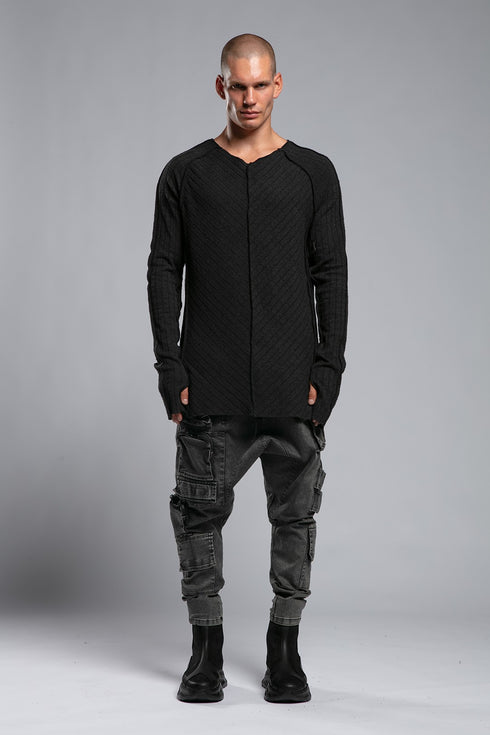 Sweatshirt With Slits On Both