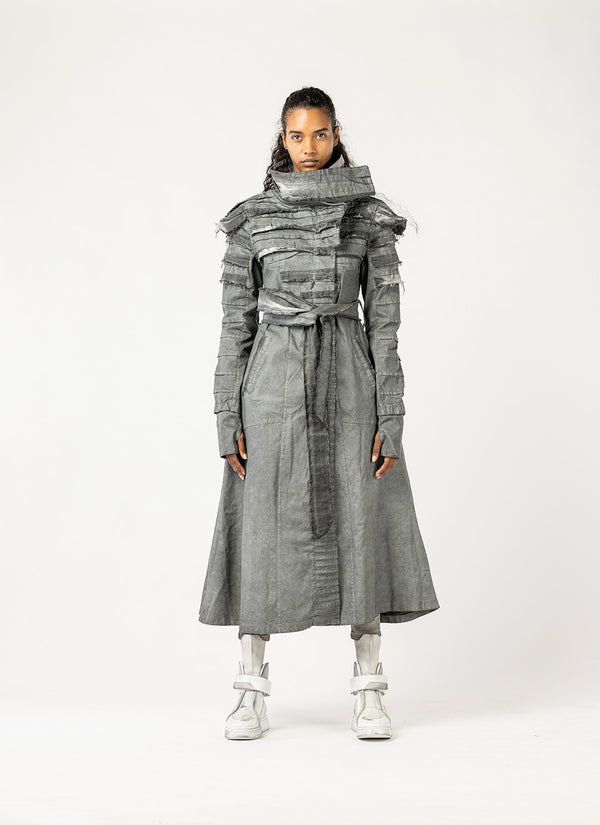 Multi-Panel Long Women's Jacket