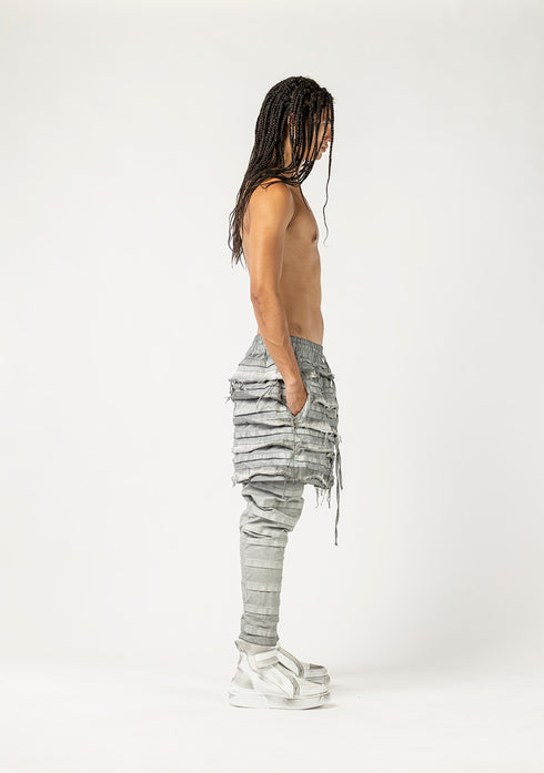 Men's Pant with Messy Stitching
