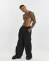 Front Tie Wide Leg Men's Trousers