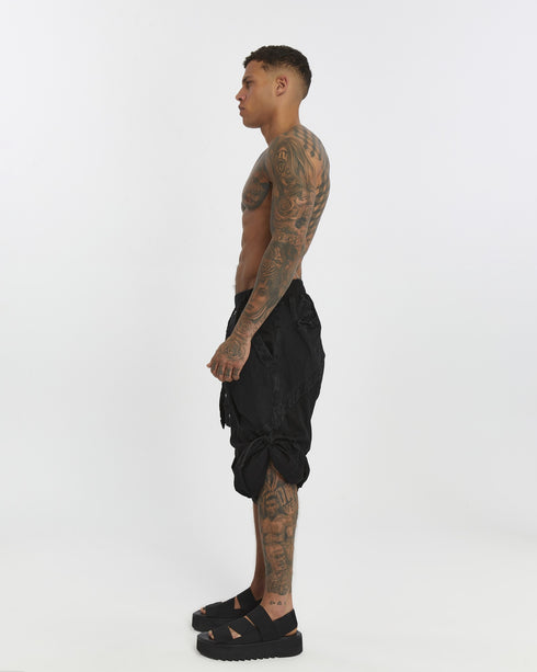 Front Tie Wide Leg Men's Trousers