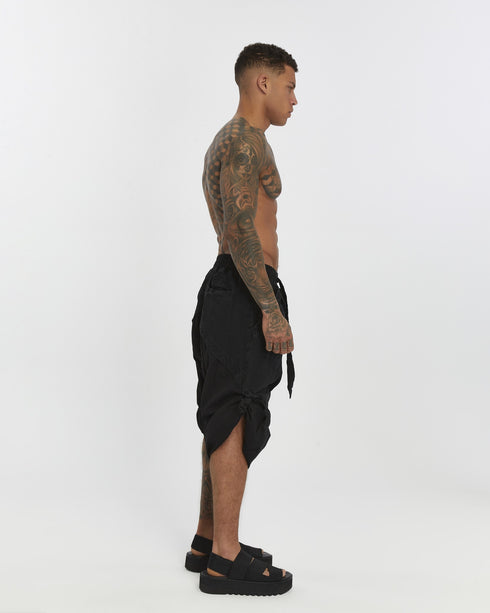 Front Tie Wide Leg Men's Trousers