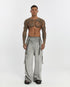 Front Tie Wide Leg Men's Trousers