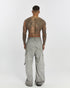 Front Tie Wide Leg Men's Trousers