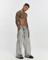 Front Tie Wide Leg Men's Trousers