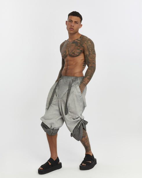 Front Tie Wide Leg Men's Trousers