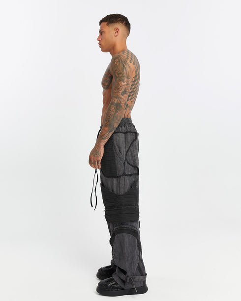 Garnished Wide Leg Men's Trousers