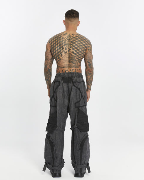 Garnished Wide Leg Men's Trousers