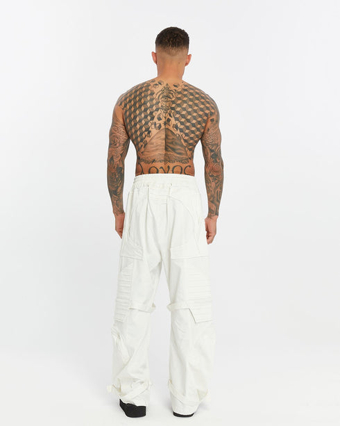 Garnished Wide Leg Men's Trousers