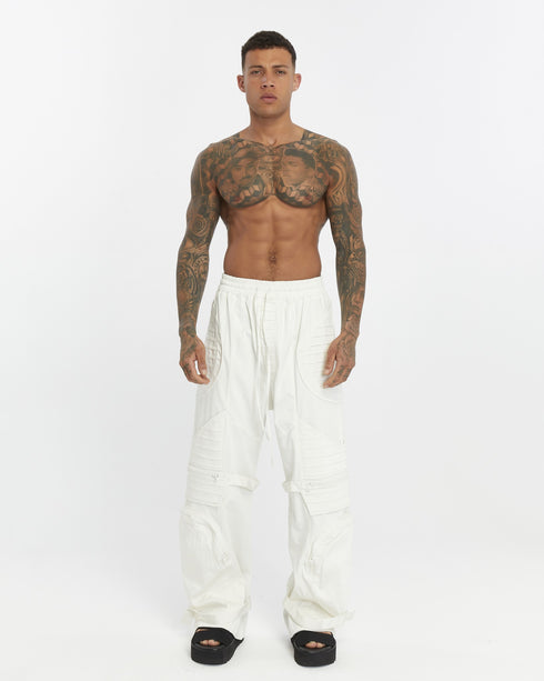 Garnished Wide Leg Men's Trousers