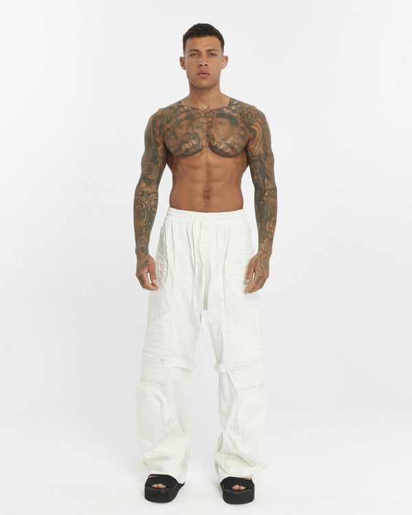 Garnished Wide Leg Men's Trousers
