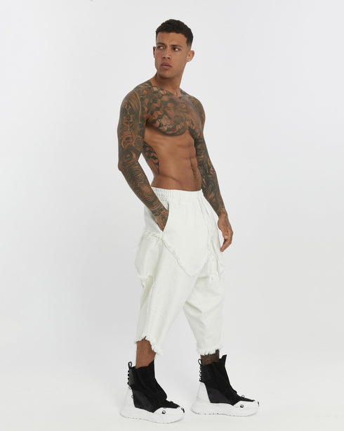 Dirty Stitched Men Capri