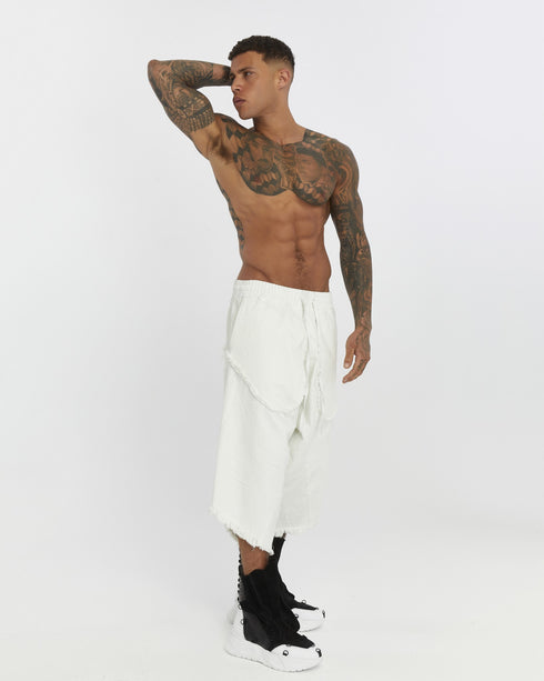 Dirty Stitched Men Capri