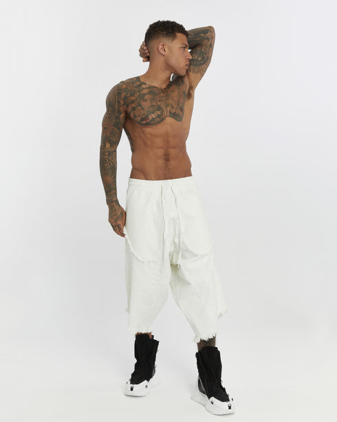 Dirty Stitched Men Capri