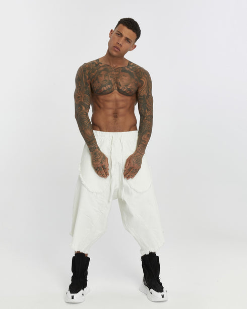 Dirty Stitched Men Capri