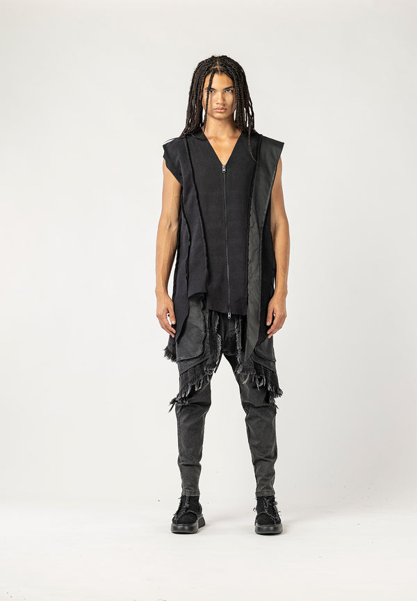 Men's Multi Panel V neck Vest