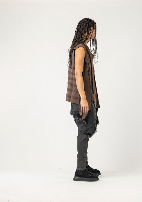Men's Multi Panel V neck Vest