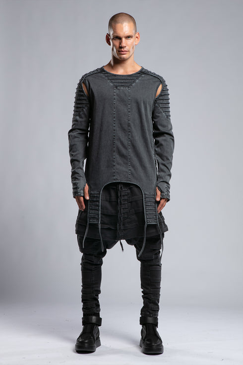 Slit Sleeve Sweatshirt