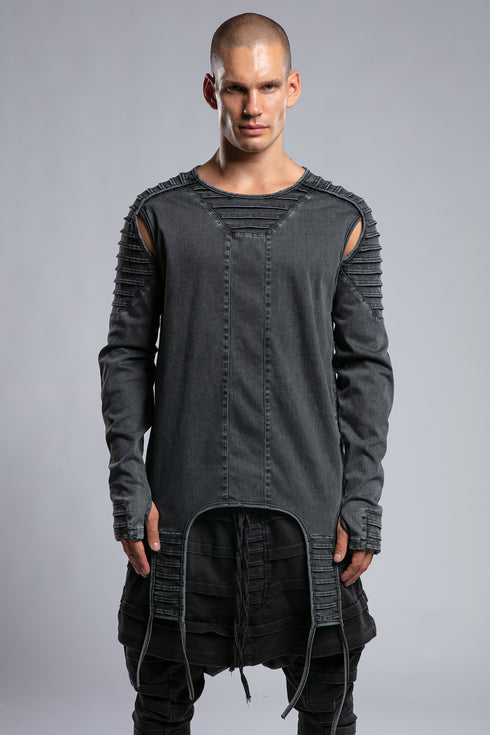Slit Sleeve Sweatshirt