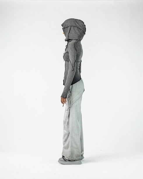 Front Tie Wide Leg Woman's Trousers