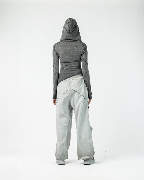 Front Tie Wide Leg Woman's Trousers