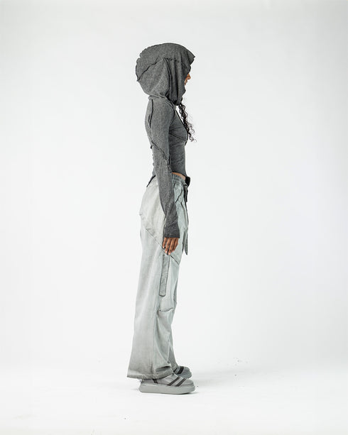 Front Tie Wide Leg Woman's Trousers