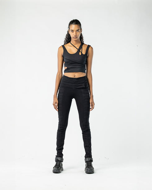 Women's Leggings with Pintuck Details