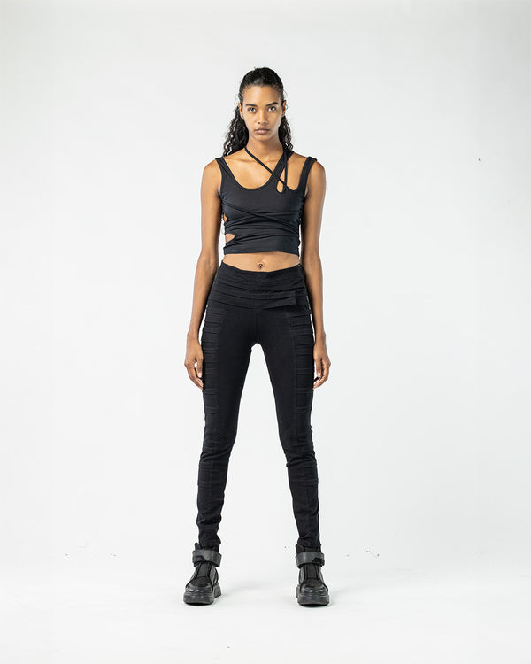 Women's Leggings with Pintuck Details