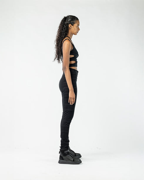 Women's Leggings with Pintuck Details