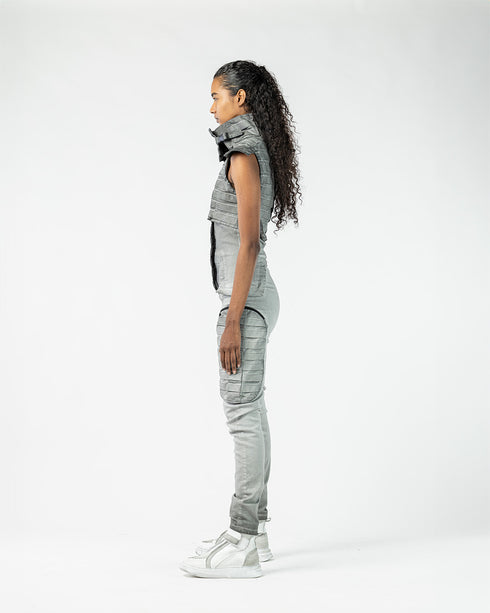 Sleeveless Women's Jumpsuit with Large Pockets